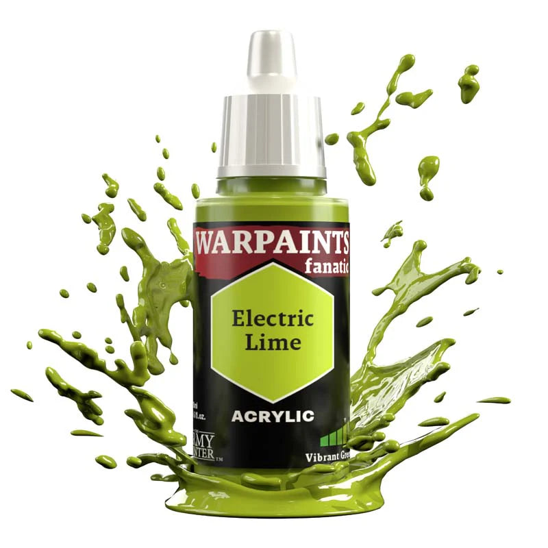 Army Painter Warpaints Fanatic: Electric Lime 18ml - Loaded Dice