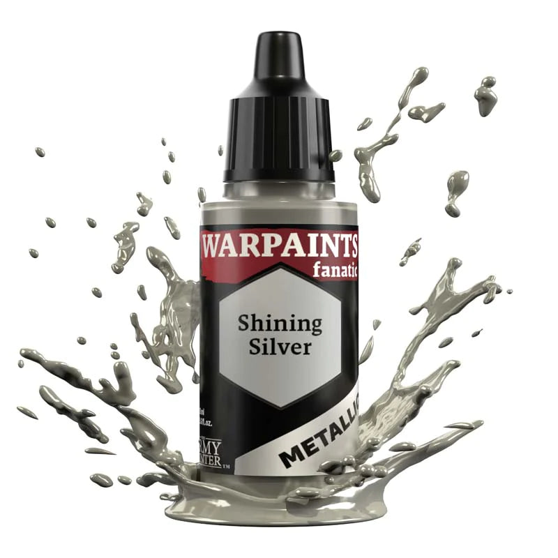 Army Painter Warpaints Fanatic Metallic: Shining Silver 18ml - Loaded Dice