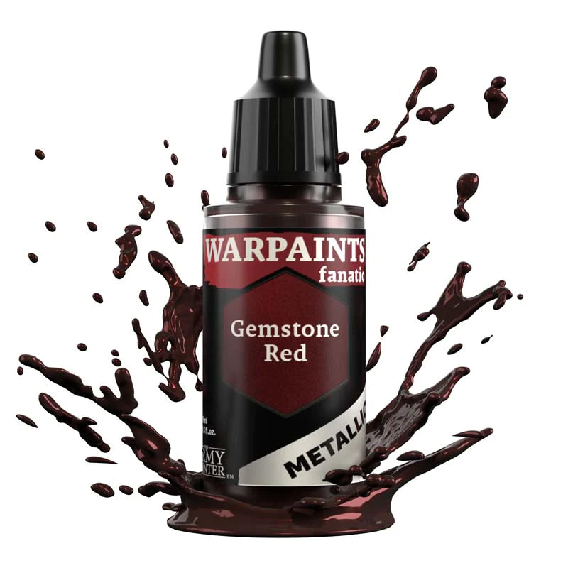 Army Painter Warpaints Fanatic Metallic: Gemstone Red 18ml - Loaded Dice