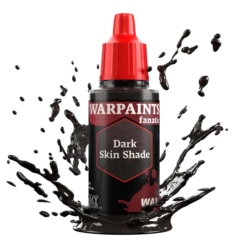 Army Painter Warpaints Fanatic Wash: Dark Skin Shade 18ml - Loaded Dice