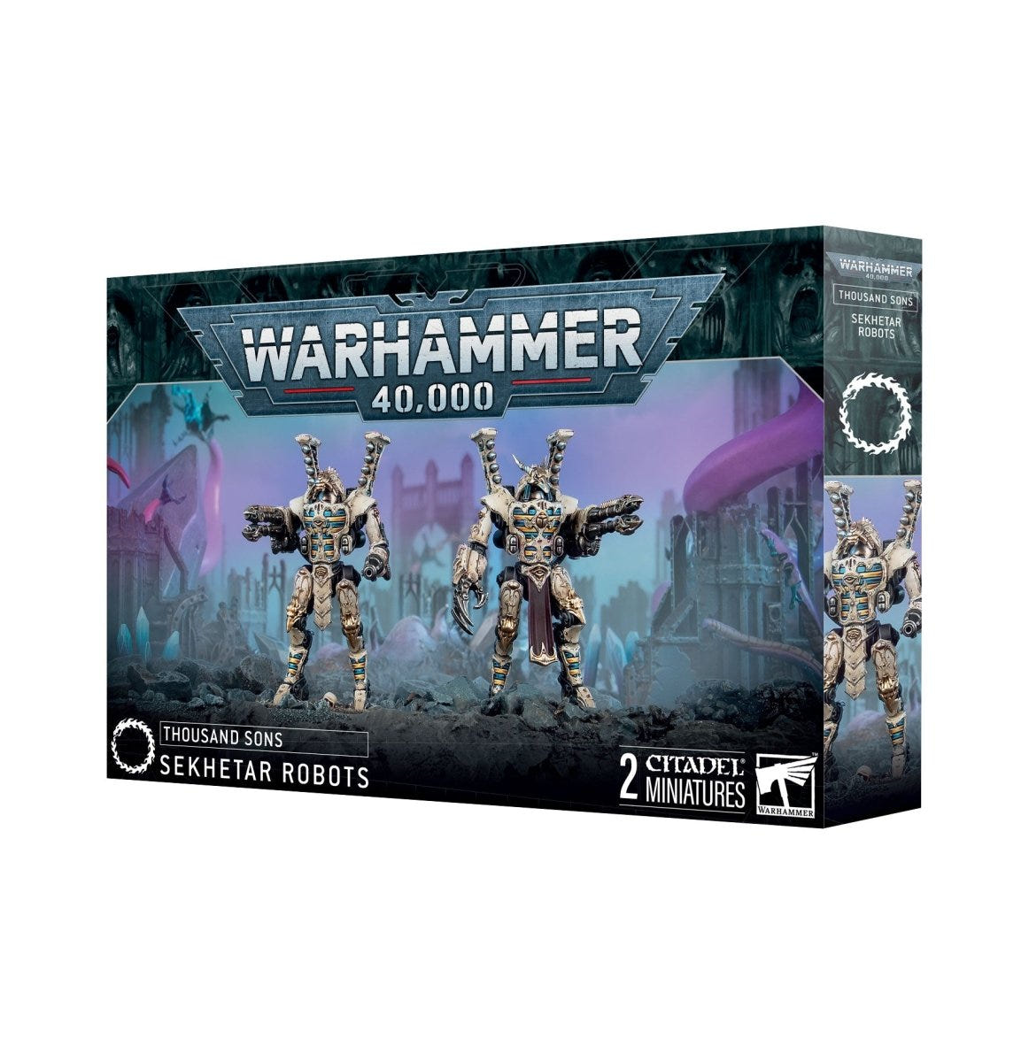 Sekhetar Robots box, second view of the Warhammer 40,000 packaging