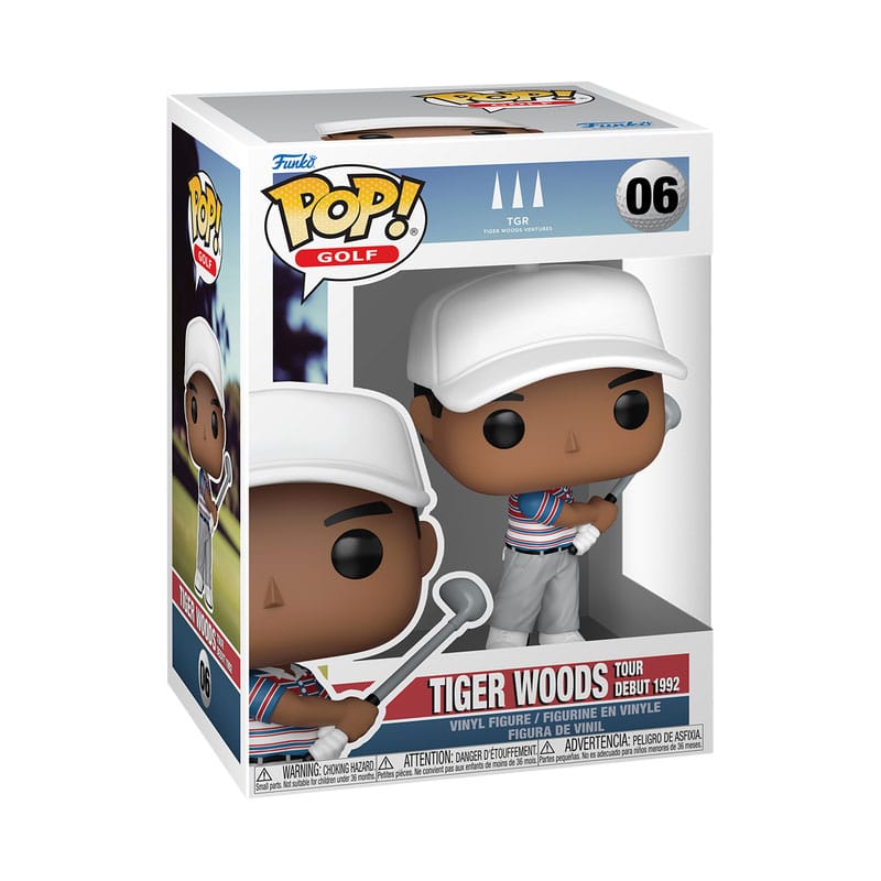 Tiger Woods Tour Debut 1992 Funko POP! Golf vinyl figure in its window box, number 06