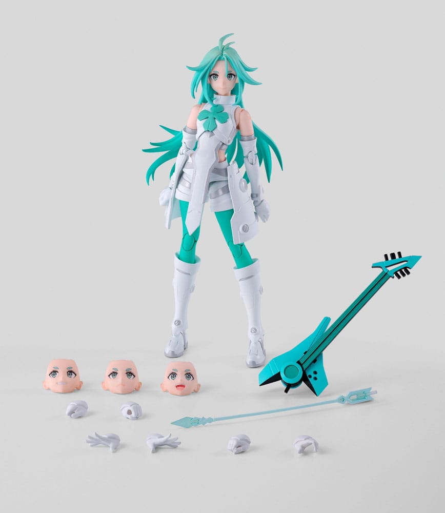 Lucky Cyan S.H.Figuarts contents: figure, three faces, hands, guitar and arrow