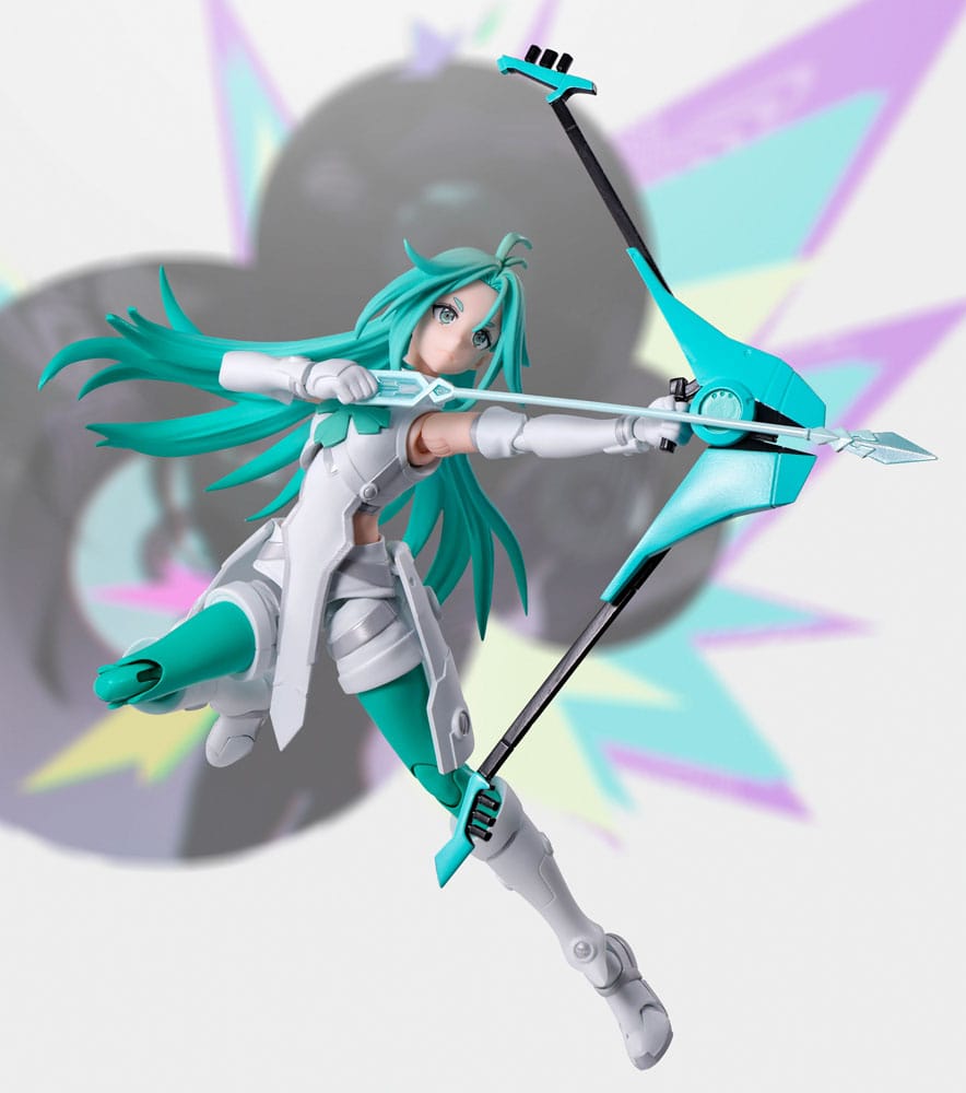 Lucky Cyan S.H.Figuarts figure drawing the guitar in its bow form