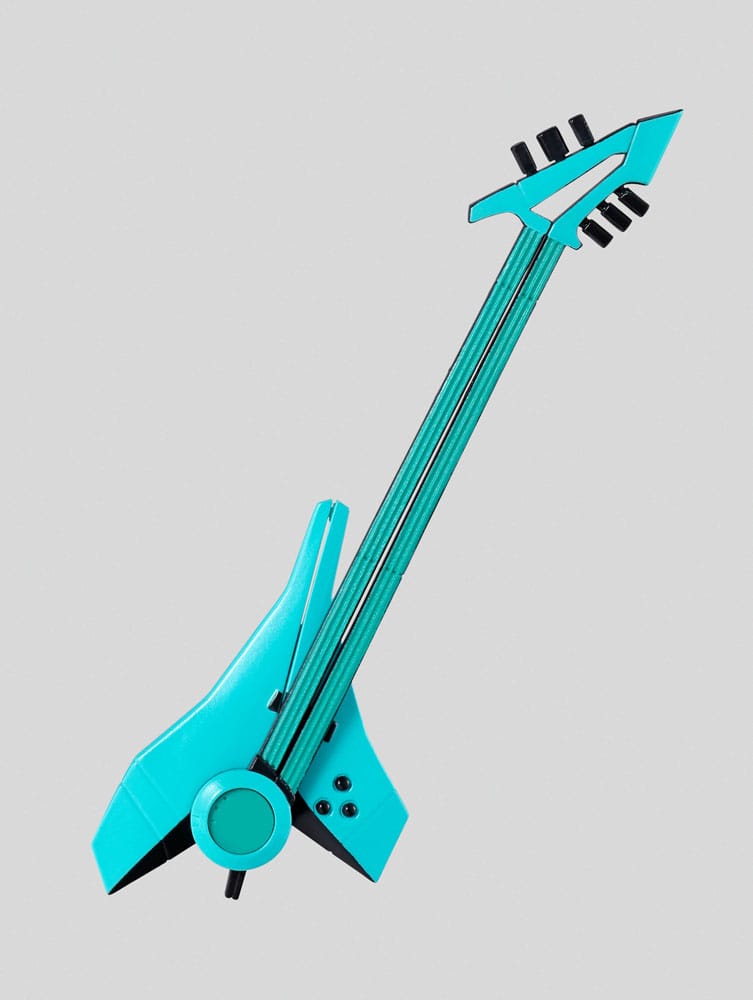 Lucky Cyan S.H.Figuarts combat guitar accessory shown on its own, front
