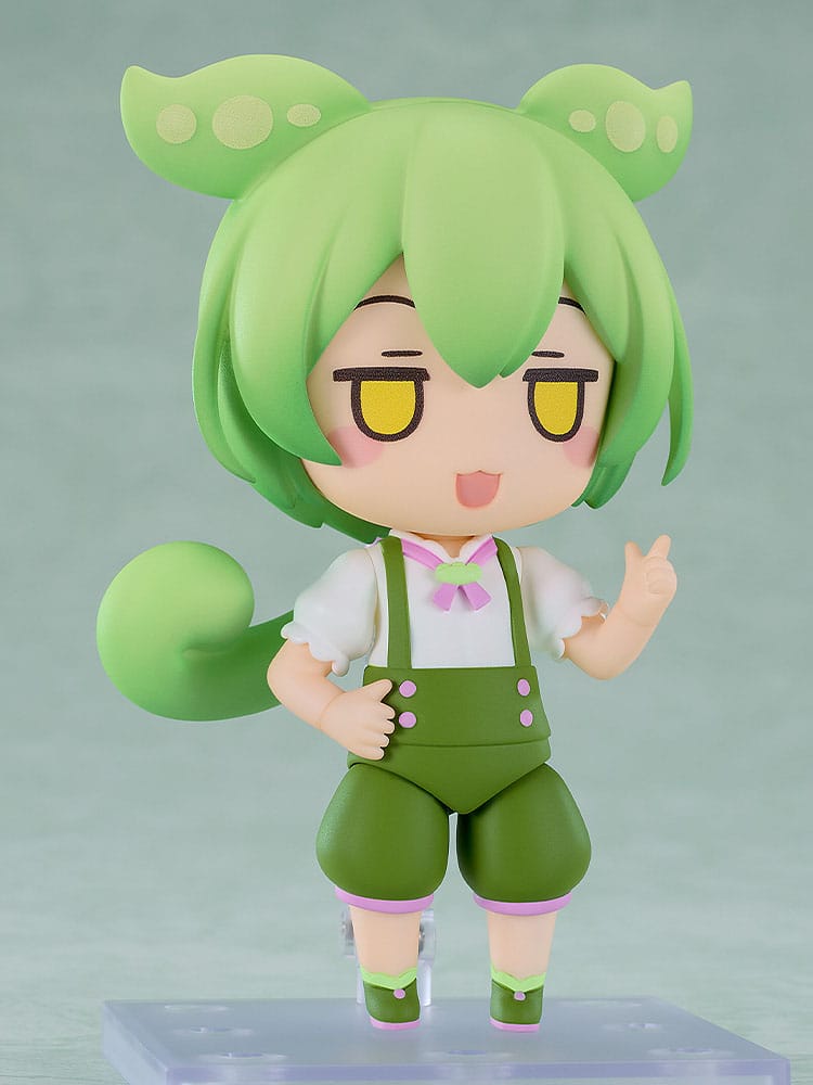 Zundamon Nendoroid with judging face and a finger raised, front view