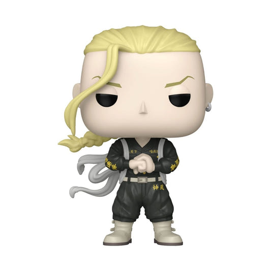 Tokyo Revengers Draken Funko Pop! Animation vinyl figure with blonde braid in black gang uniform