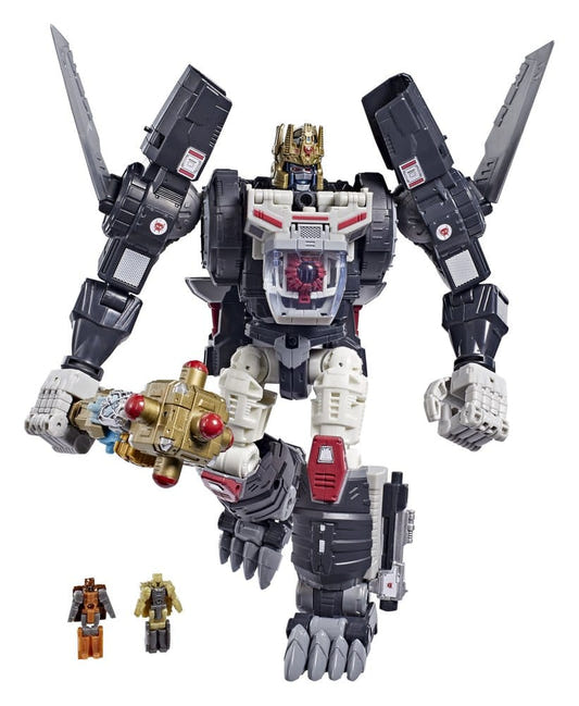 Hasbro Transformers Power of the Primes Leader Class Optimal Optimus figure in robot mode with minis
