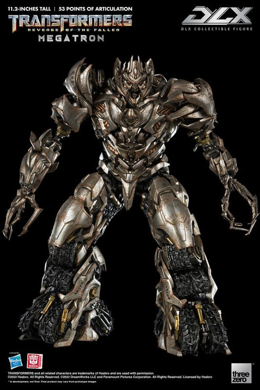 threezero DLX 1/6 Transformers: Revenge of the Fallen Megatron figure, front view