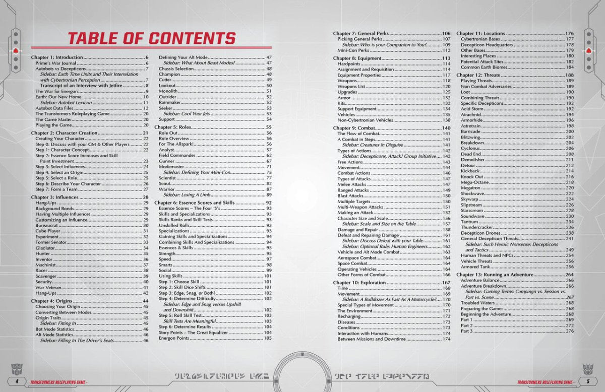 Transformers RPG Core Rulebook - Loaded Dice