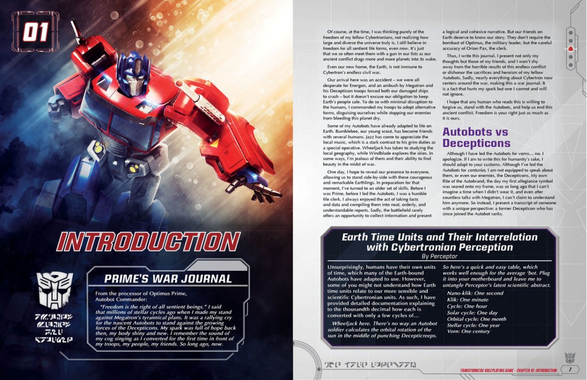 Transformers RPG Core Rulebook - Loaded Dice