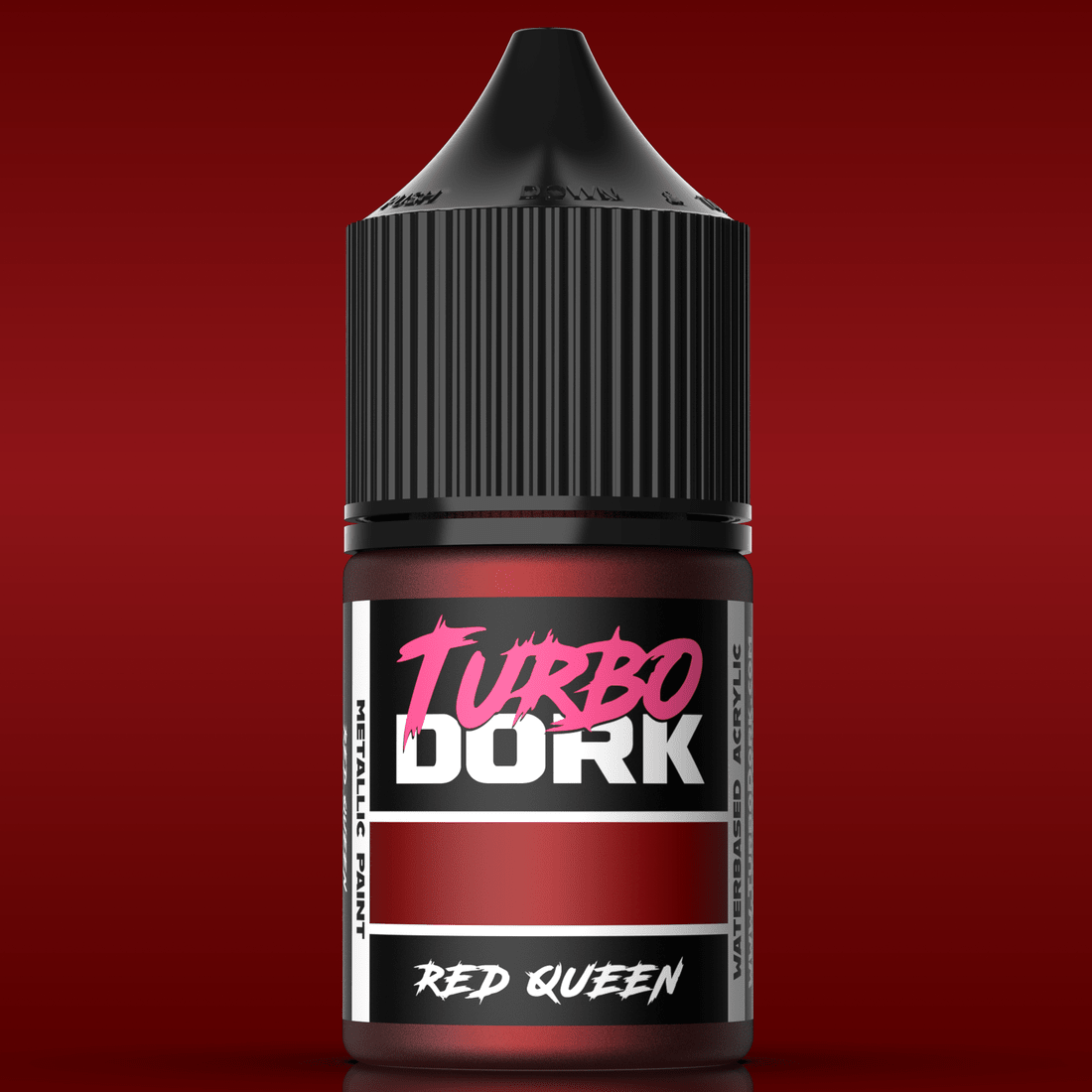 Turbo Dork Red Queen metallic acrylic paint 22ml dropper bottle