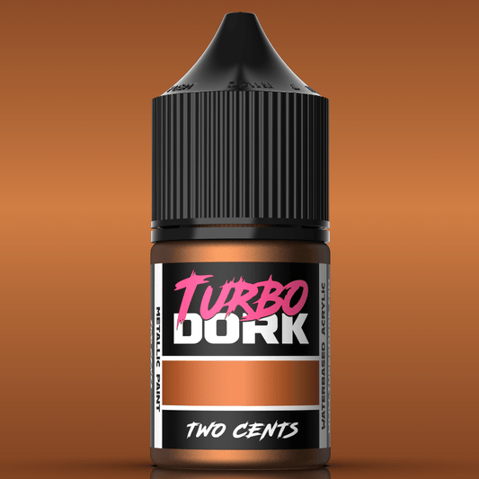 Turbo Dork Two Cents metallic acrylic paint 22ml dropper bottle