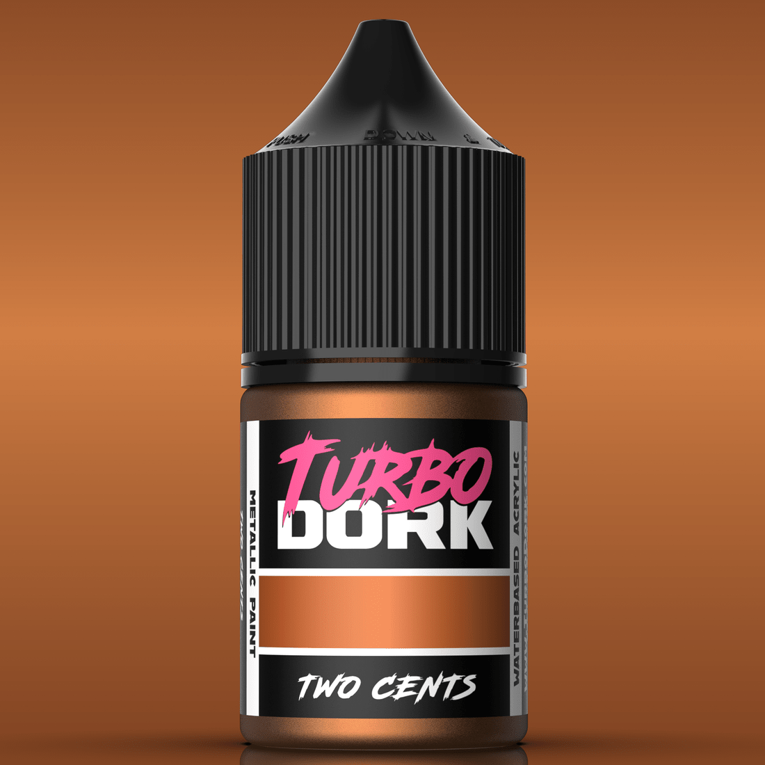 Turbo Dork Two Cents metallic acrylic paint 22ml dropper bottle