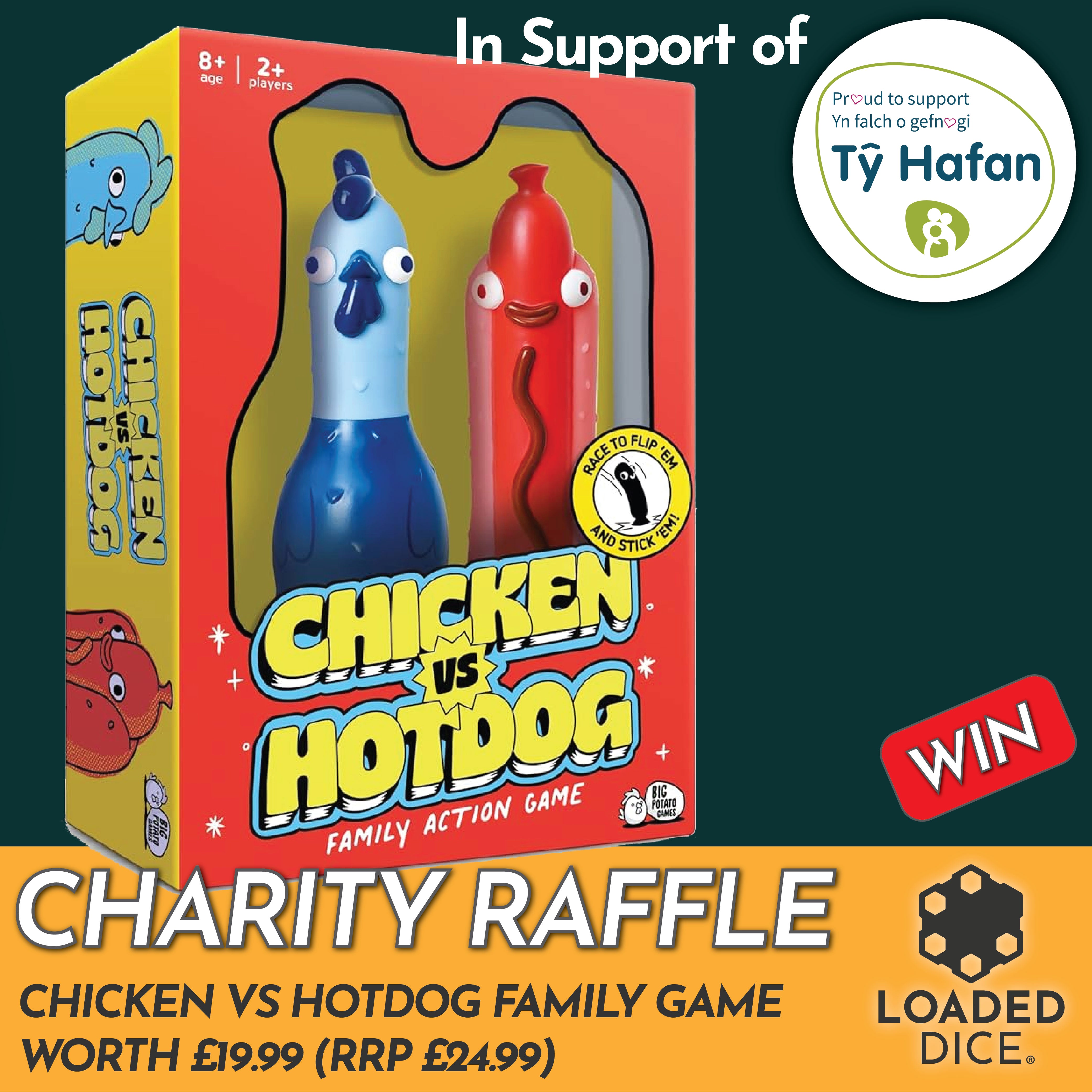 Charity Raffle Ticket - In Support of Ty Hafan Children's Hospice - Loaded Dice