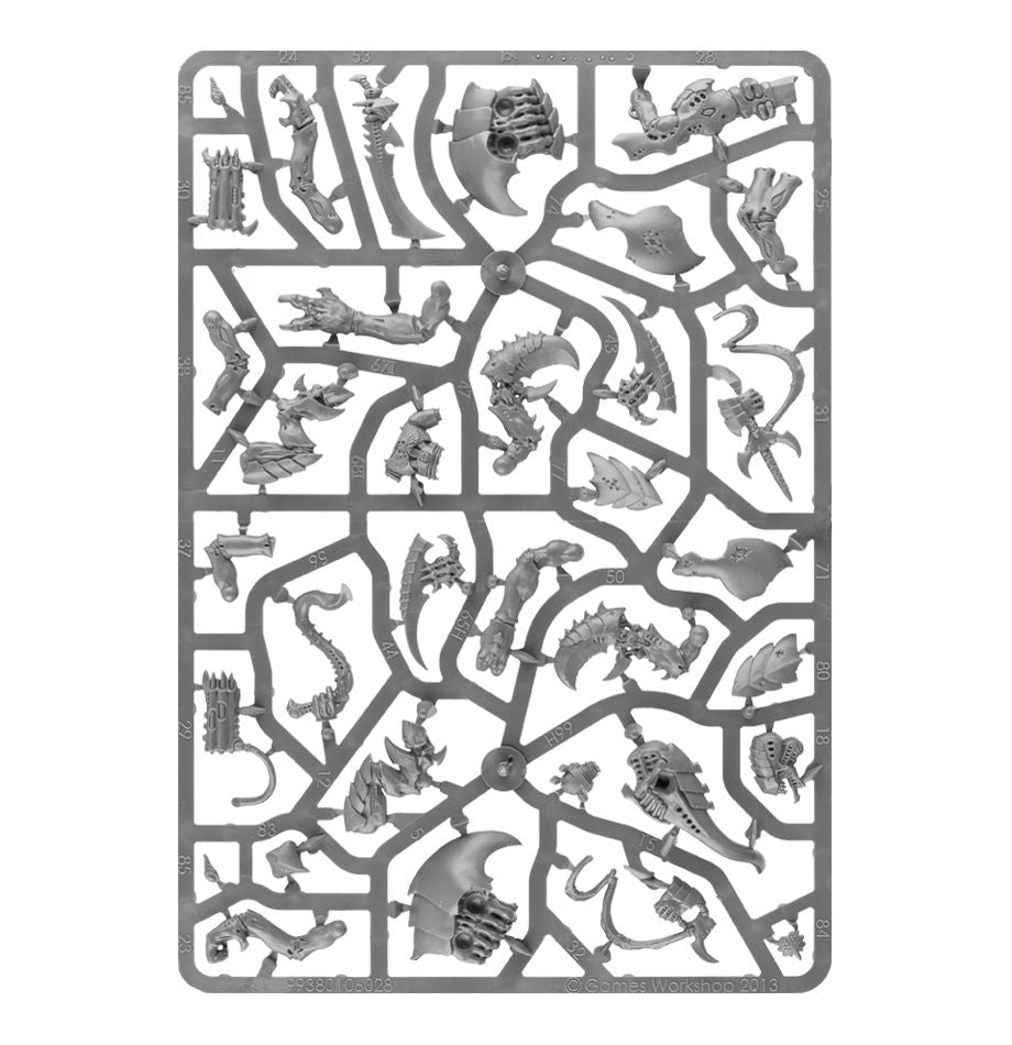 Tyranids: Hive Guard sprue contents - Loaded Dice