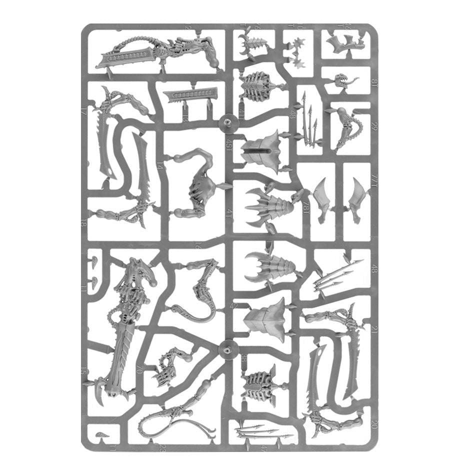 Tyranids Warriors unpainted plastic sprue, frame 3 of 3
