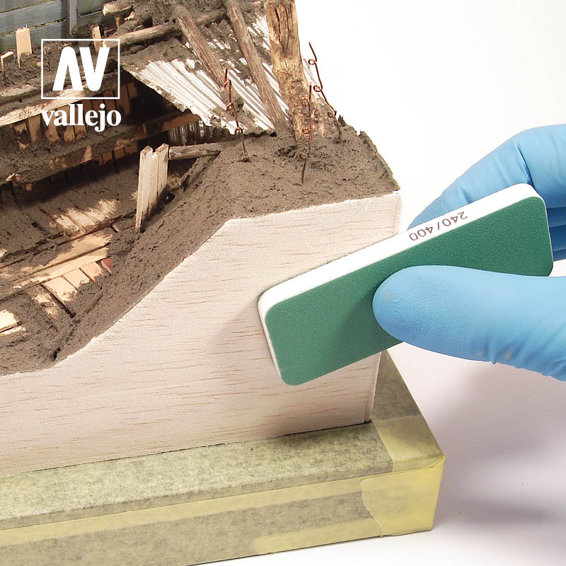 Vallejo Flexisander Dual Grit 80x30x6mm - Loaded Dice