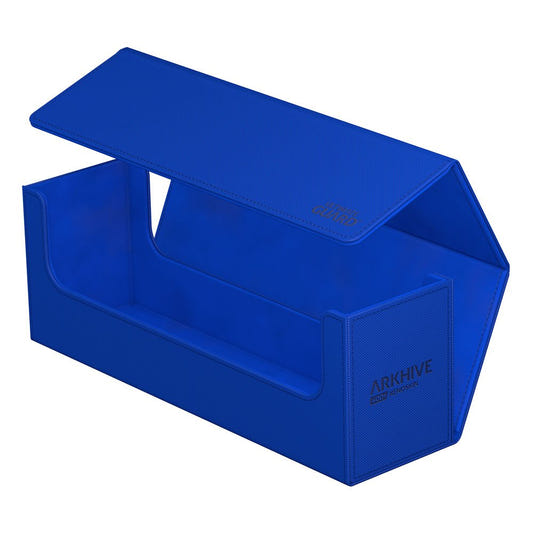 Ultimate Guard Arkhive 400+ Xenoskin card box, blue, empty with the lid open