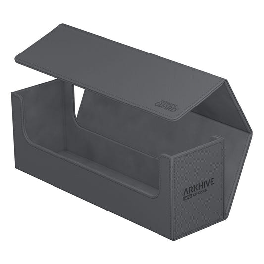 Ultimate Guard Arkhive 400+ Xenoskin card box, grey, empty with the lid open