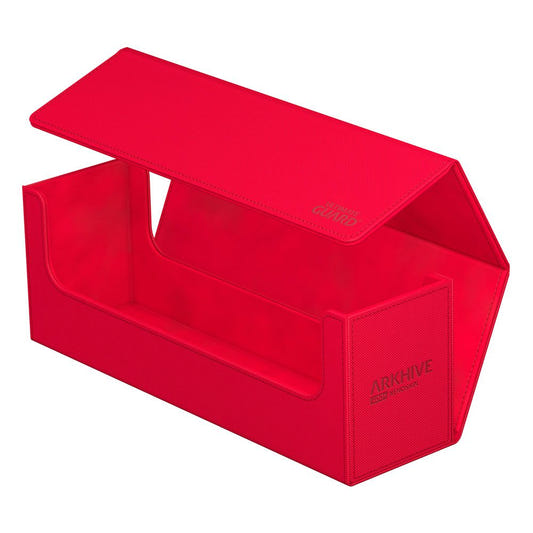 Ultimate Guard Arkhive 400+ Xenoskin card box, red, empty with the lid open