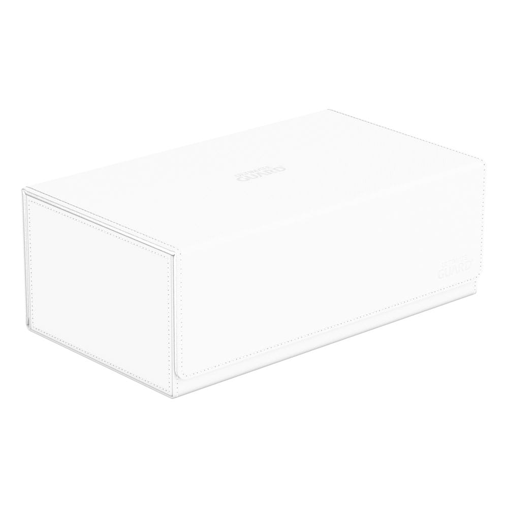 Ultimate Guard Arkhive 800+ Xenoskin card box in white, closed, angled view of the front and lid