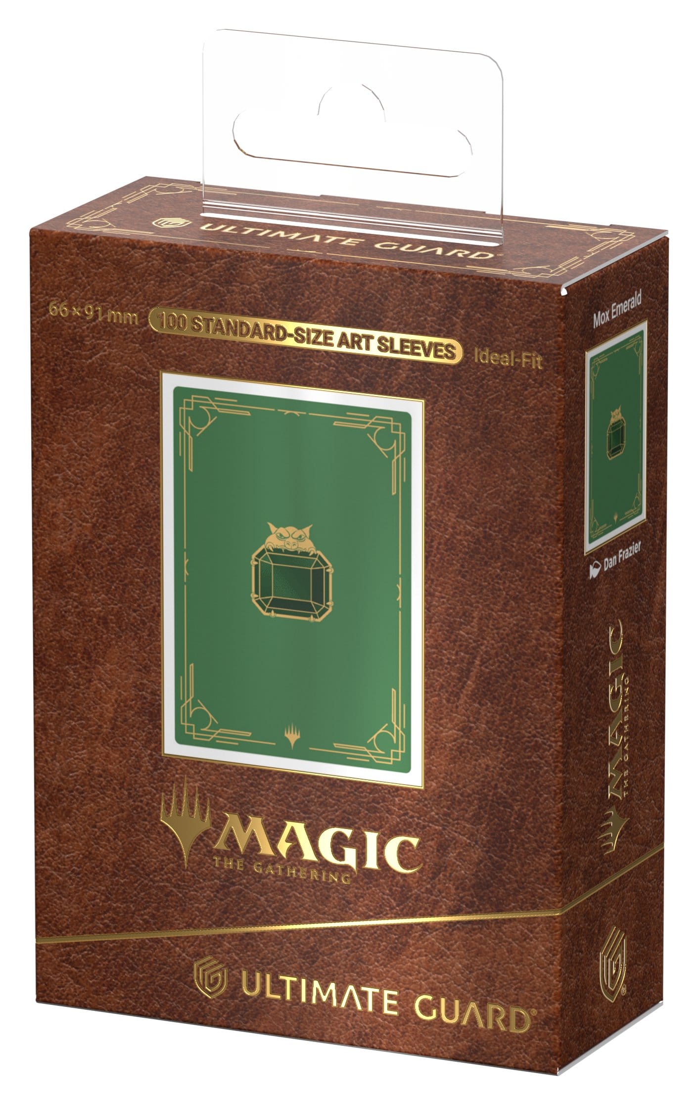 Mox Emerald Art Sleeves packaging, alternate angle