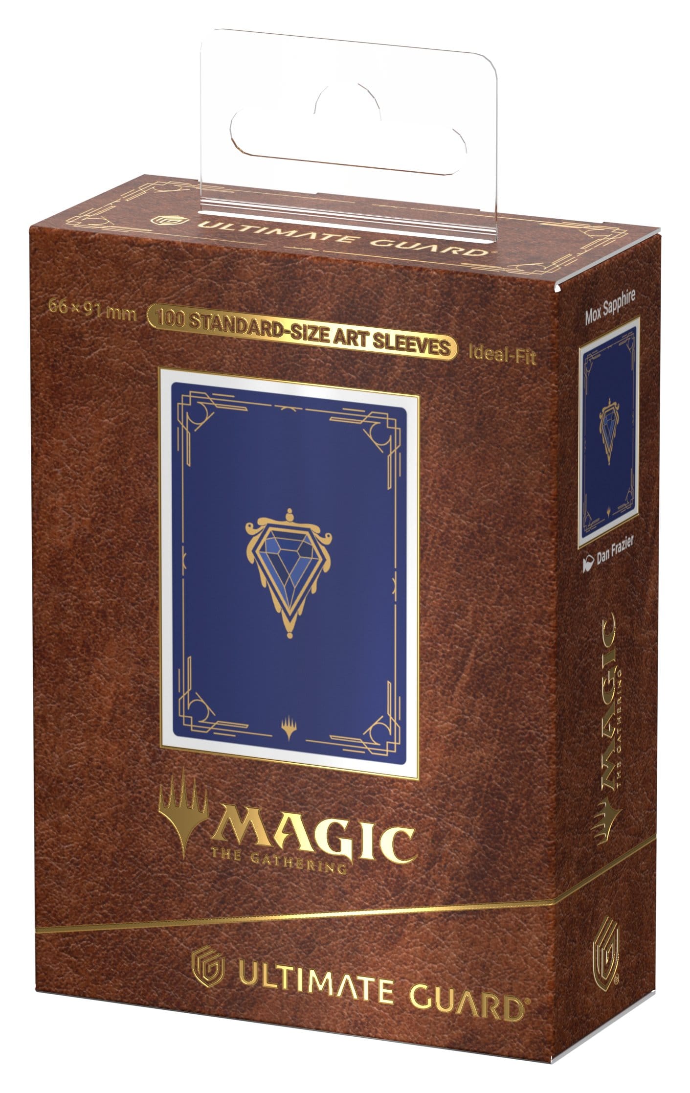 Mox Sapphire Art Sleeves packaging, alternate angle