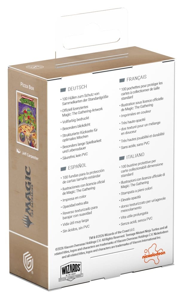 Ultimate Guard Art Sleeves MTG | TMNT - Pizza Box - Loaded Dice