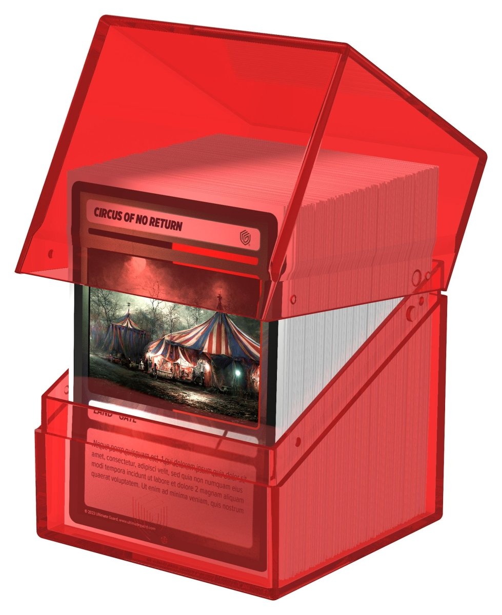 Ultimate Guard Boulder 100+ Clear - Ruby - Loaded Dice