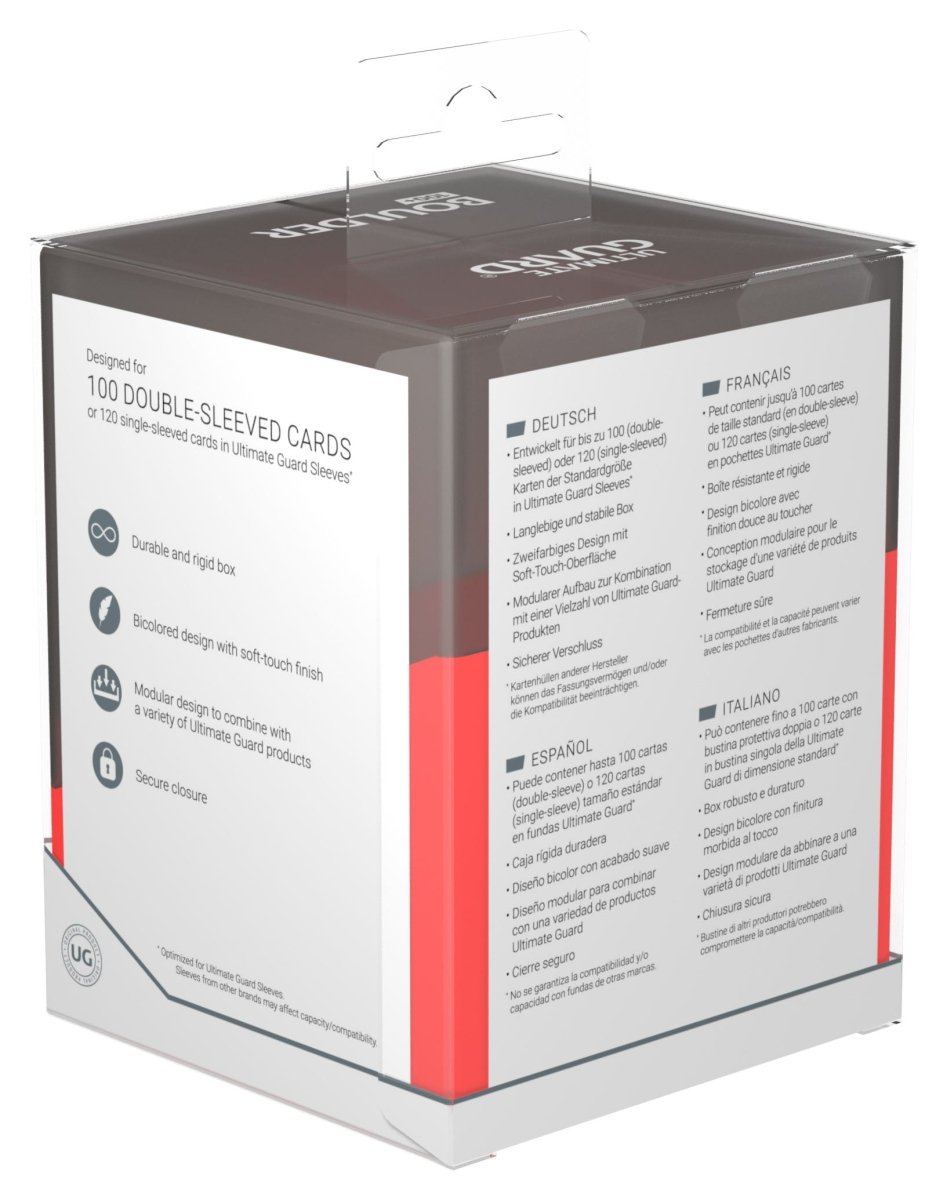 Ultimate Guard Boulder 100+ Synergy - Black/Red - Loaded Dice