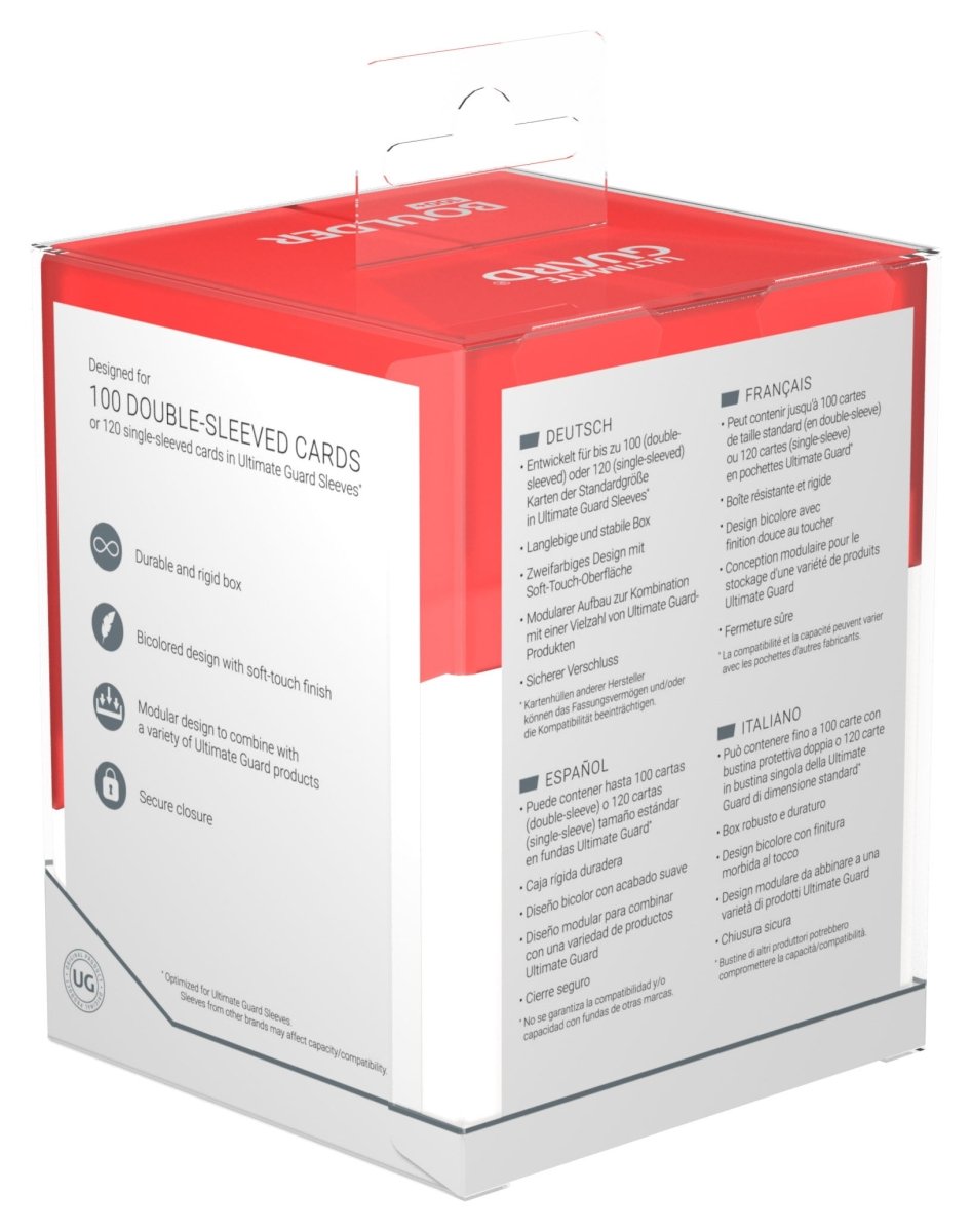 Ultimate Guard Boulder 100+ Synergy - Red/White - Loaded Dice