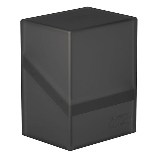 Ultimate Guard Boulder 80+ deck box in onyx, closed, front three-quarter view