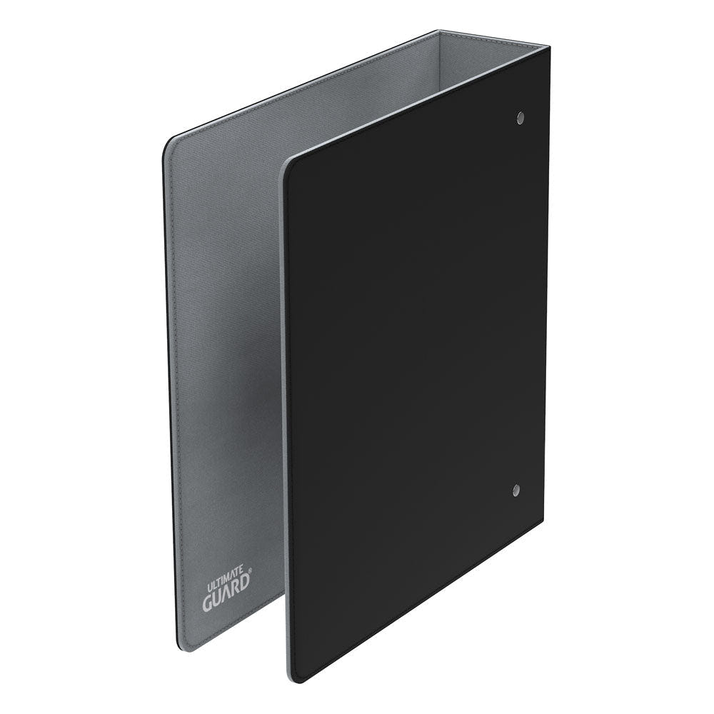 Ultimate Guard Collector's Album Xenoskin Regular black ring binder, empty, standing, angled view of back cover