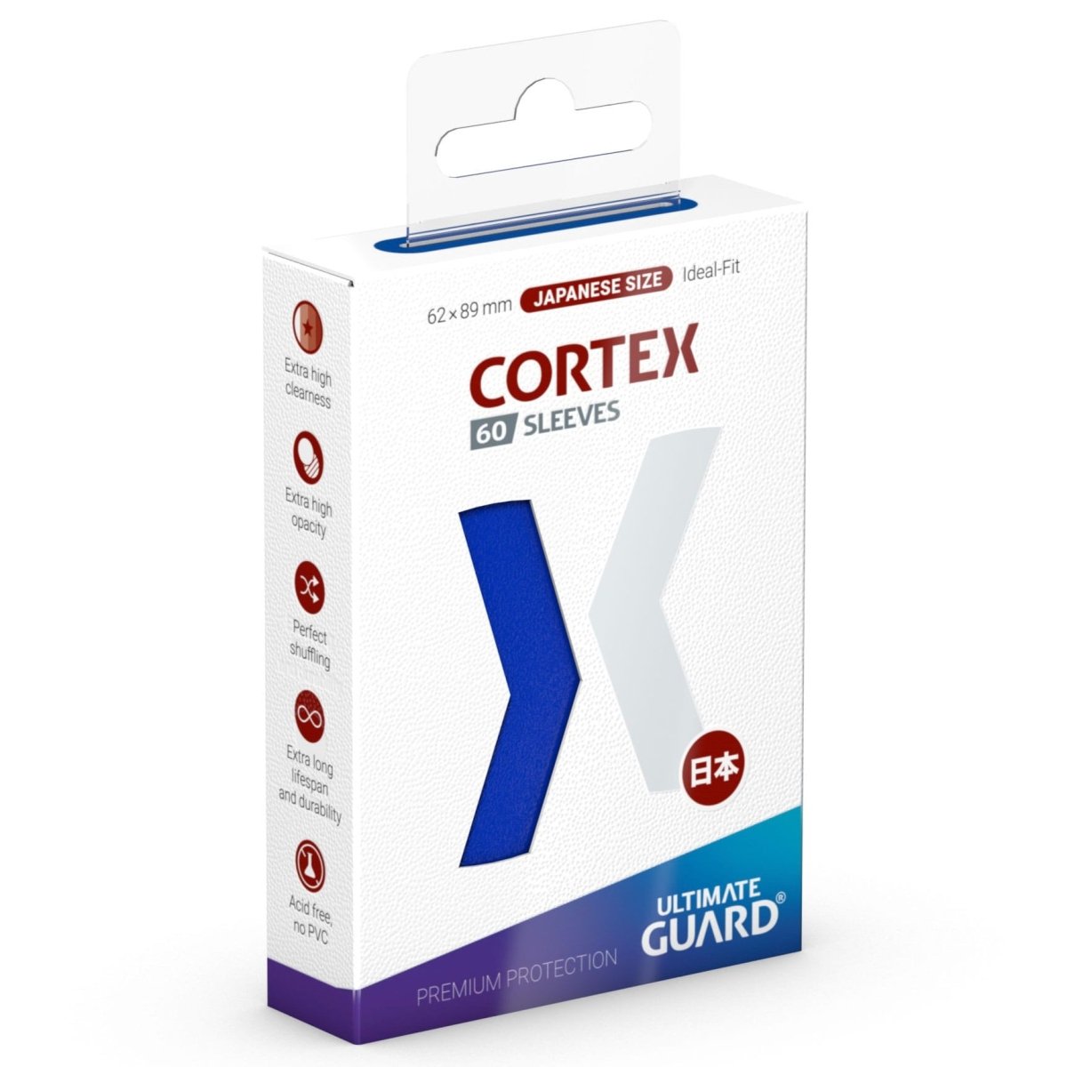 Ultimate Guard Cortex Sleeves Japanese Size (60) - Blue - Loaded Dice
