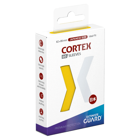 Ultimate Guard Cortex Sleeves Japanese Size (60) - Yellow - Loaded Dice