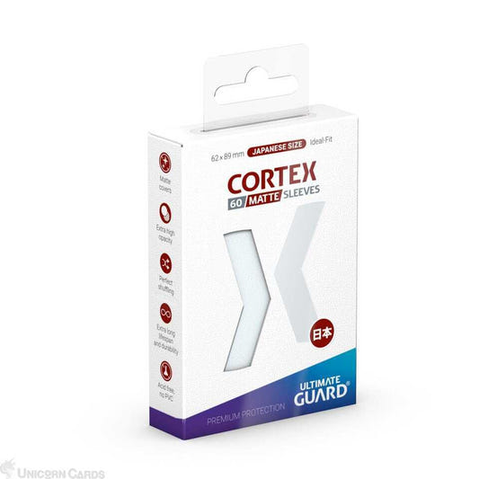 Ultimate Guard Cortex Sleeves Japanese Size Matte Transparent (60) - Loaded Dice