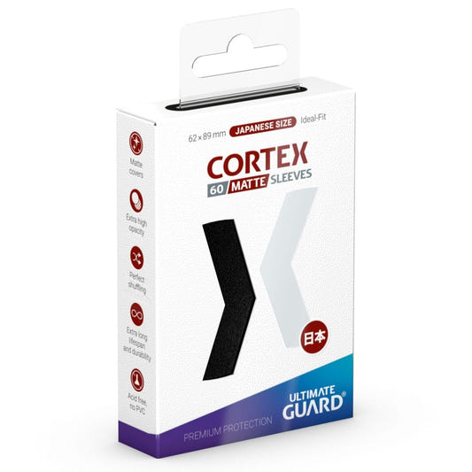 Ultimate Guard Cortex Sleeves Matte Japanese Size (60) - Black - Loaded Dice