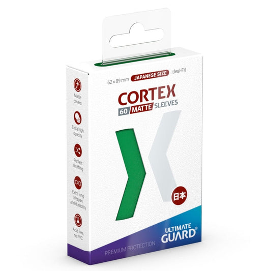 Ultimate Guard Cortex Sleeves Matte Japanese Size (60) - Green - Loaded Dice