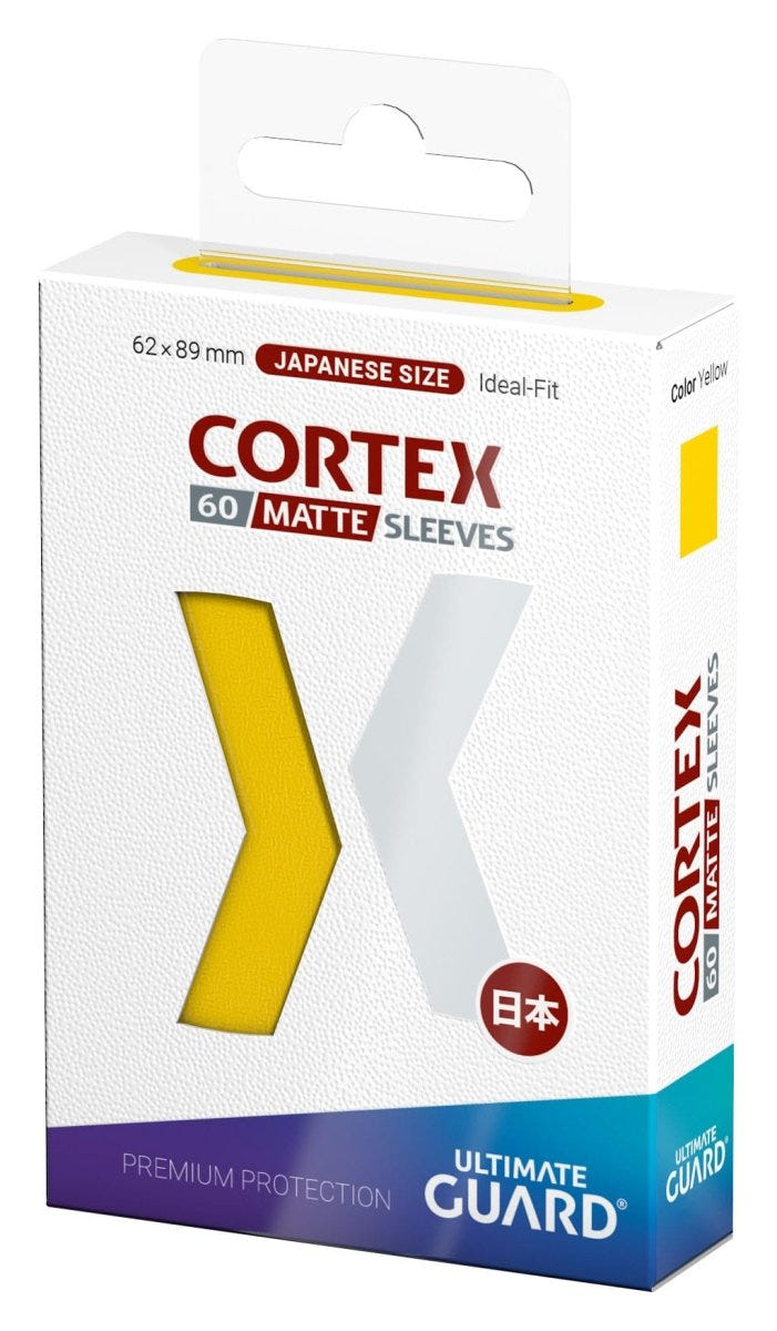 Ultimate Guard Cortex Sleeves Matte Japanese Size (60) - Yellow - Loaded Dice