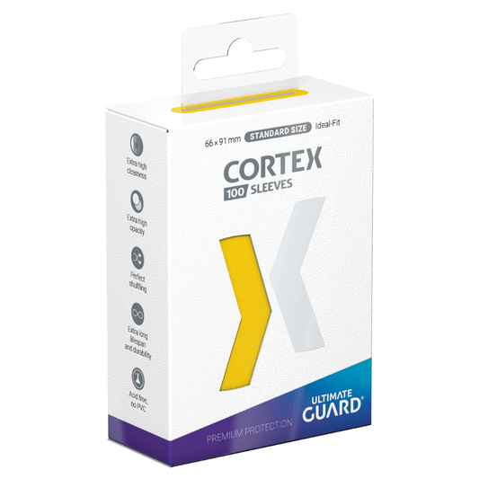 Ultimate Guard Cortex Sleeves Standard Size (100) - Yellow - Loaded Dice
