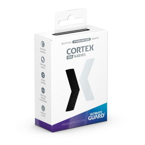 Ultimate Guard Cortex Sleeves Standard Size Black (100) - Loaded Dice