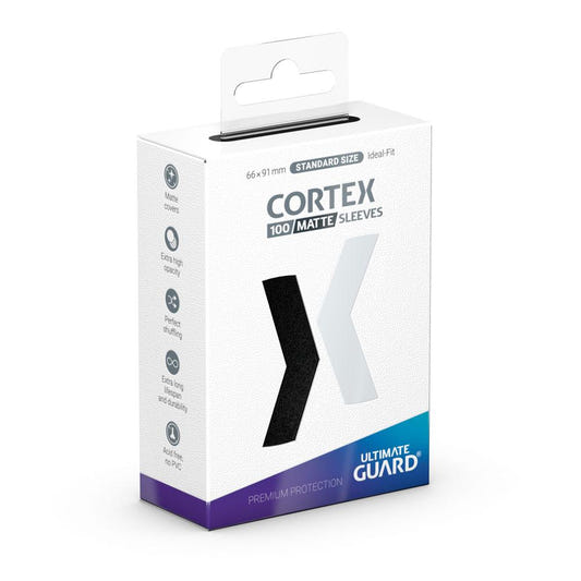 Ultimate Guard Cortex Sleeves Standard Size Matte Black (100) - Loaded Dice