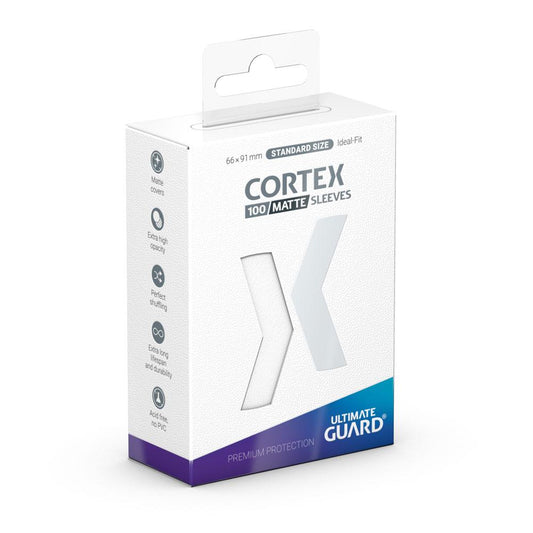 Ultimate Guard Cortex Sleeves Standard Size Matte White (100) - Loaded Dice