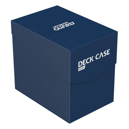 Ultimate Guard Deck Case 133+ in blue, closed, front view with Deck Case logo