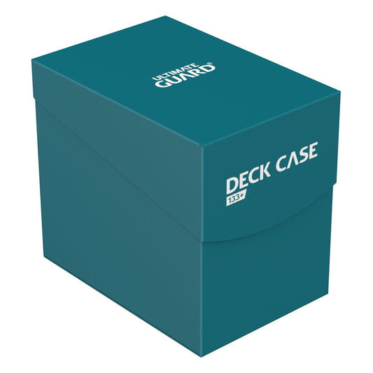 Ultimate Guard Deck Case 133+ in petrol, closed, front view with Deck Case logo