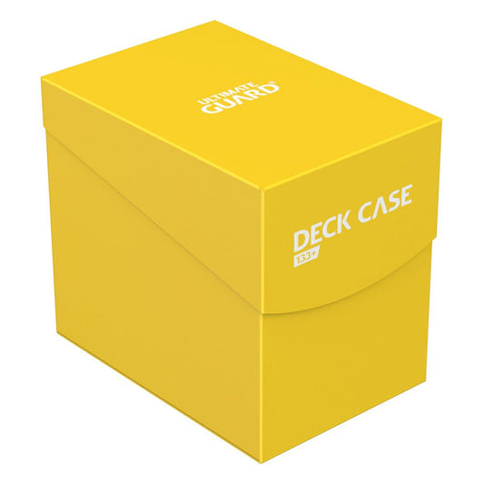 Ultimate Guard Deck Case 133+ in yellow, closed, front angle