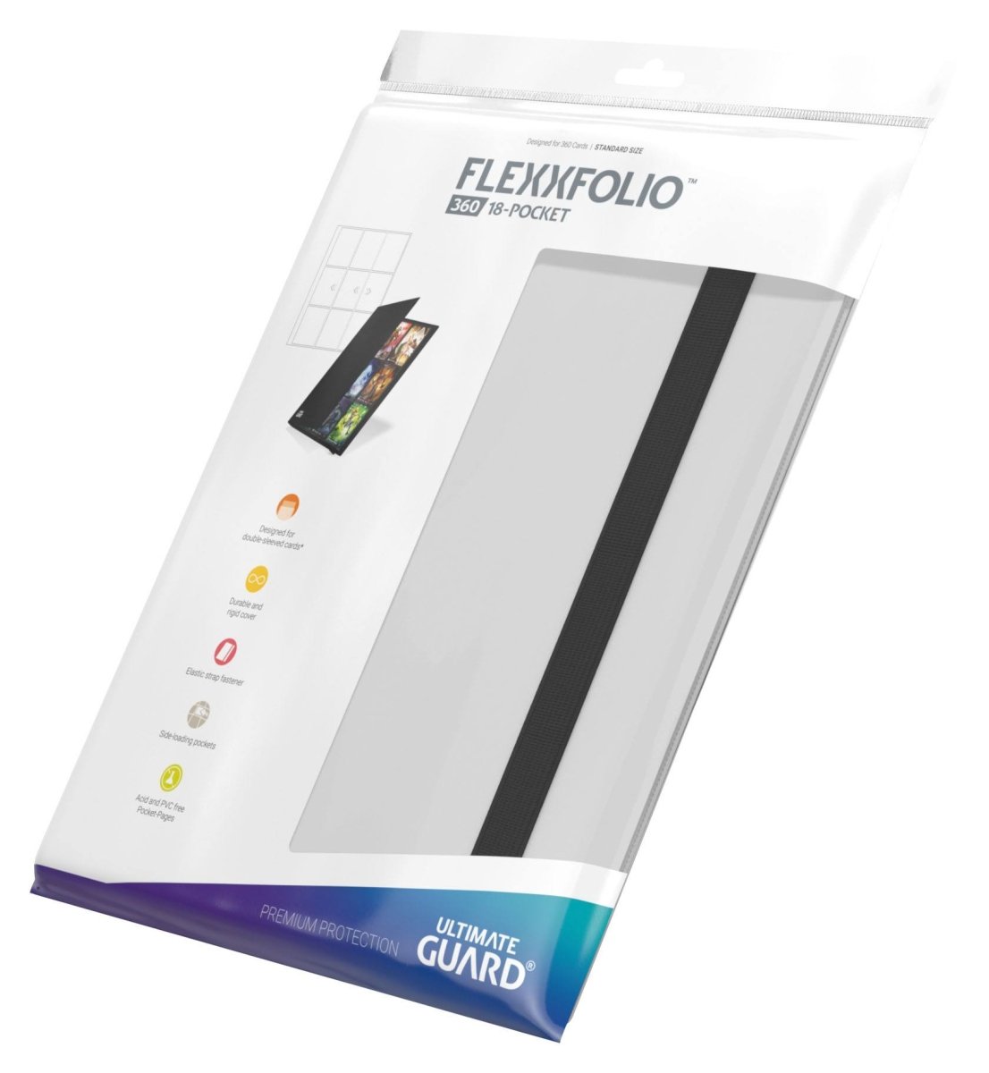 Ultimate Guard Flexxfolio 360 - 18-Pocket White - Loaded Dice