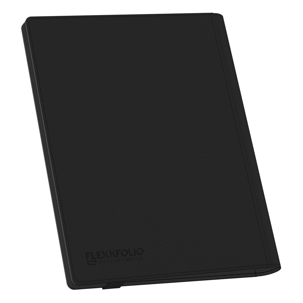 Ultimate Guard Flexxfolio 360 18-pocket Xenoskin binder in black, back cover with Flexxfolio logo