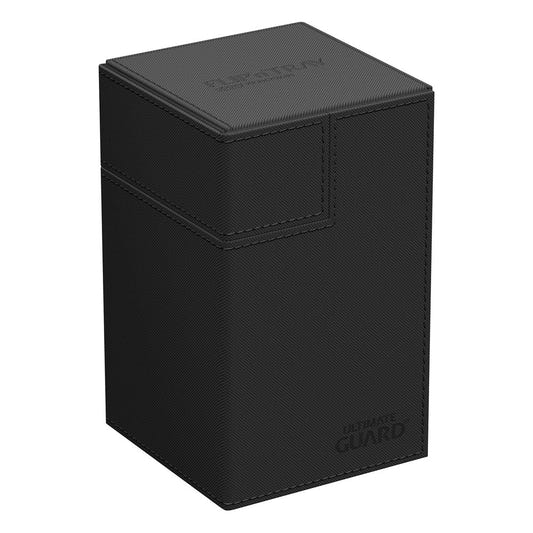 Ultimate Guard Flip'n'Tray 100+ Xenoskin deck box in black, closed, front angle